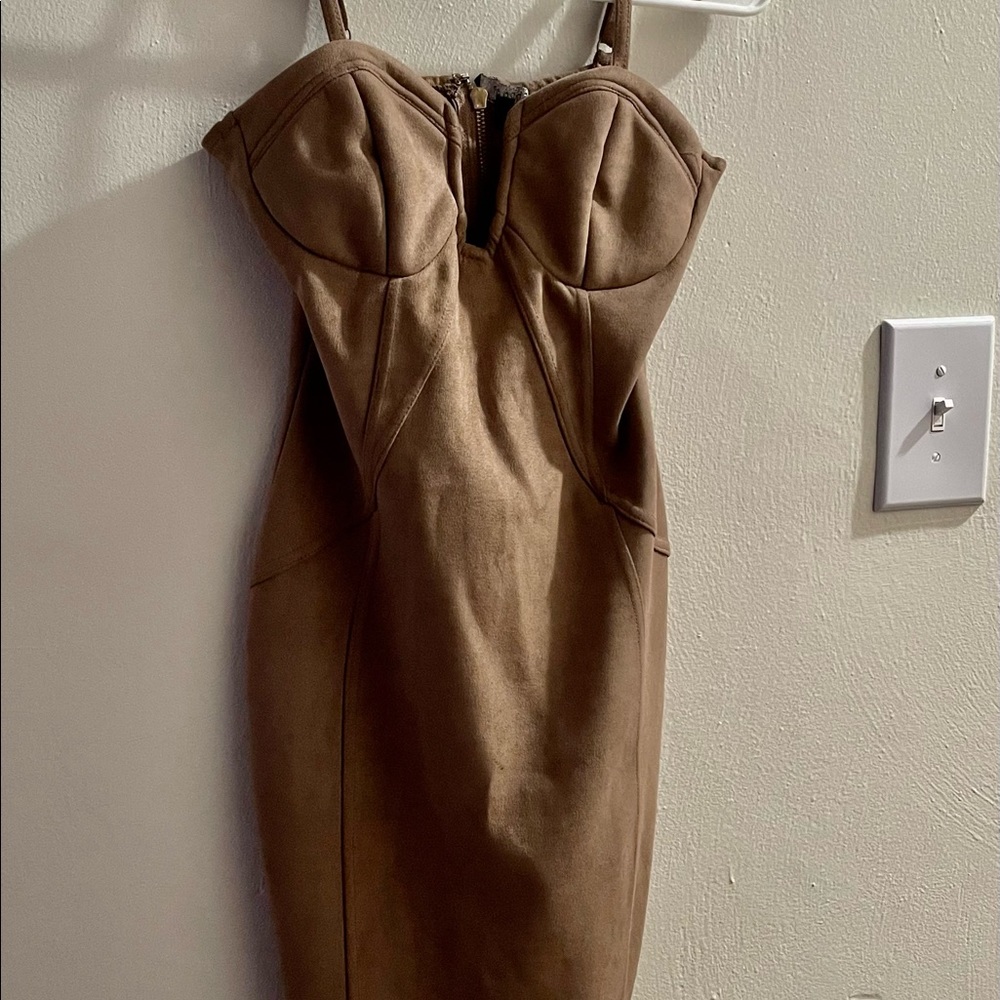 Suede Midi Dress